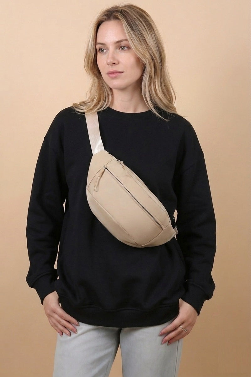 Zip & Go Double Zipper Crossbody Fanny Pack