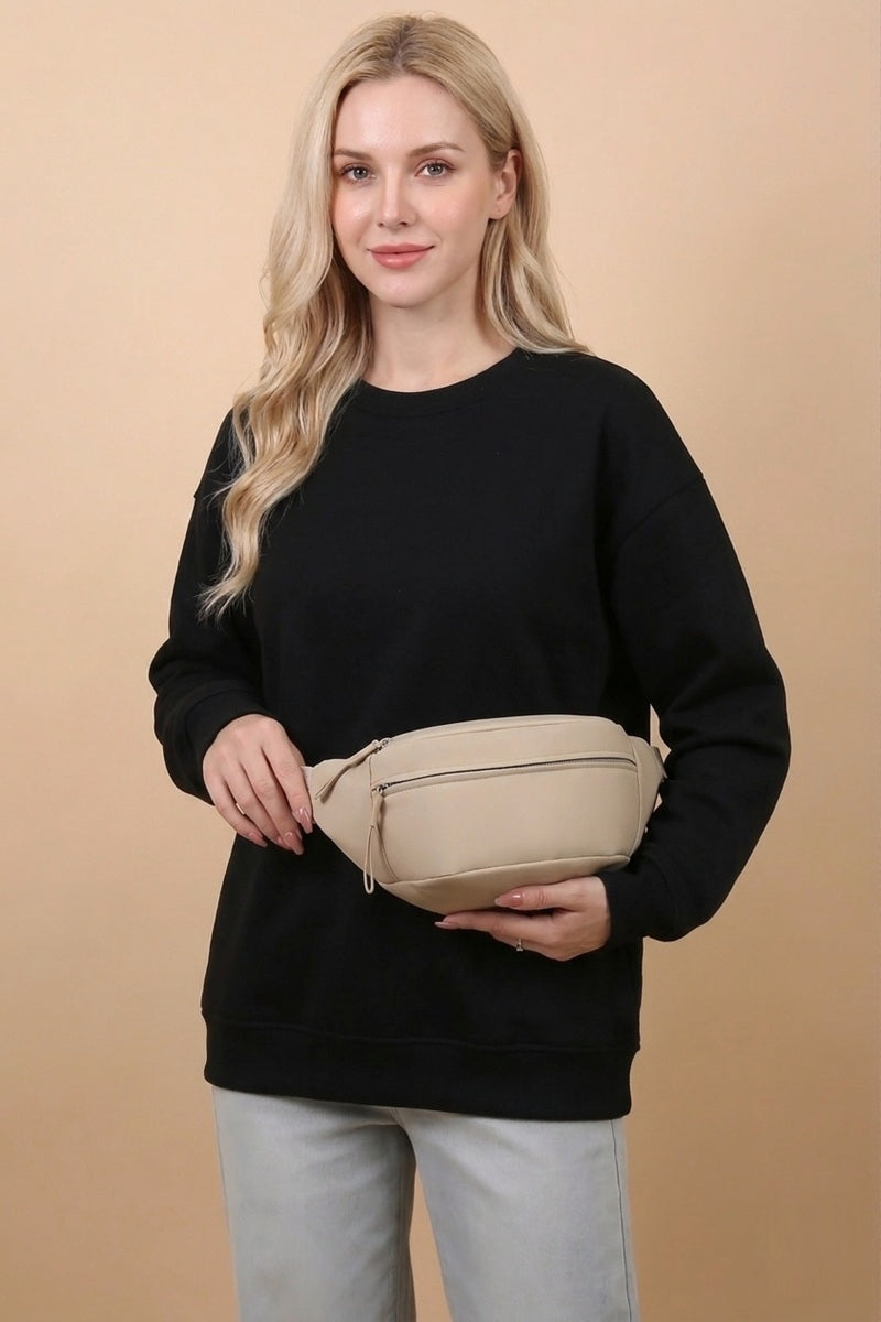 Zip & Go Double Zipper Crossbody Fanny Pack
