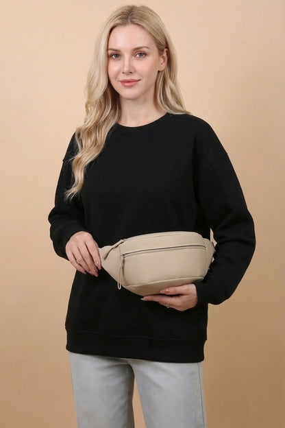 Zip & Go Double Zipper Crossbody Fanny Pack