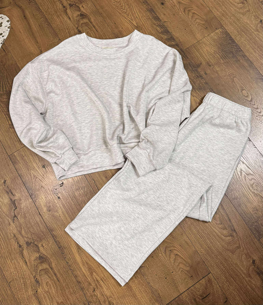Cloud 9 Scuba Luxe Long Sleeve Top – Ash Grey