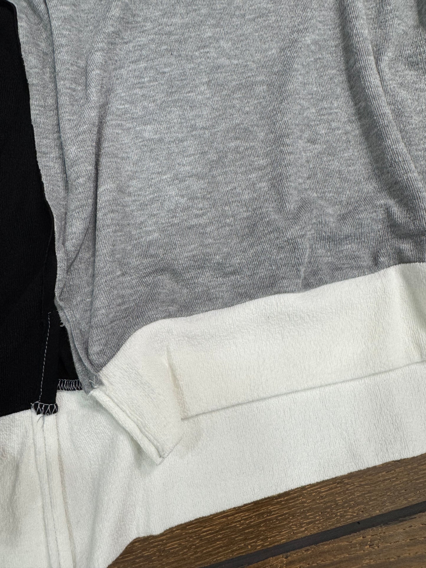 Oversized Contrast Crepe Hacci Top by Charlotte Avery – Slouchy Chic with Textured Detail