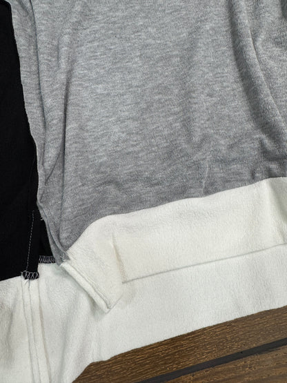 Oversized Contrast Crepe Hacci Top by Charlotte Avery – Slouchy Chic with Textured Detail