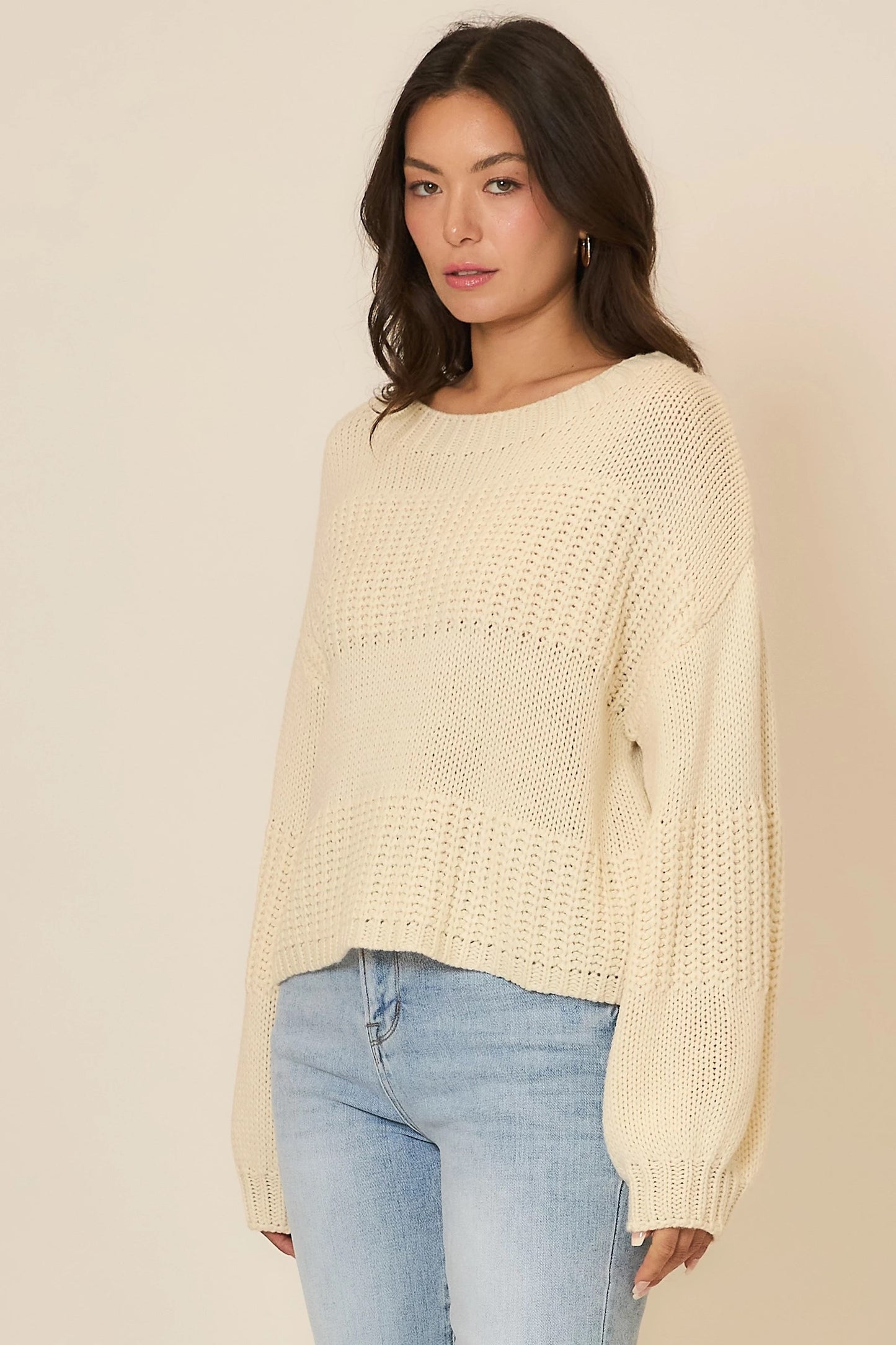 Soft Horizon Boatneck Knit Sweater