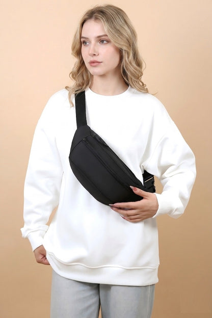 Zip & Go Double Zipper Crossbody Fanny Pack