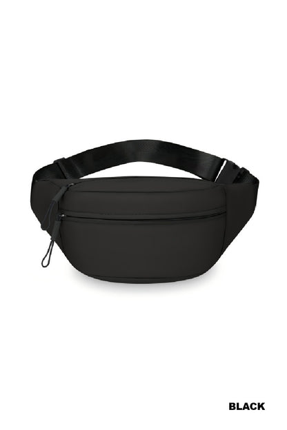 Zip & Go Double Zipper Crossbody Fanny Pack