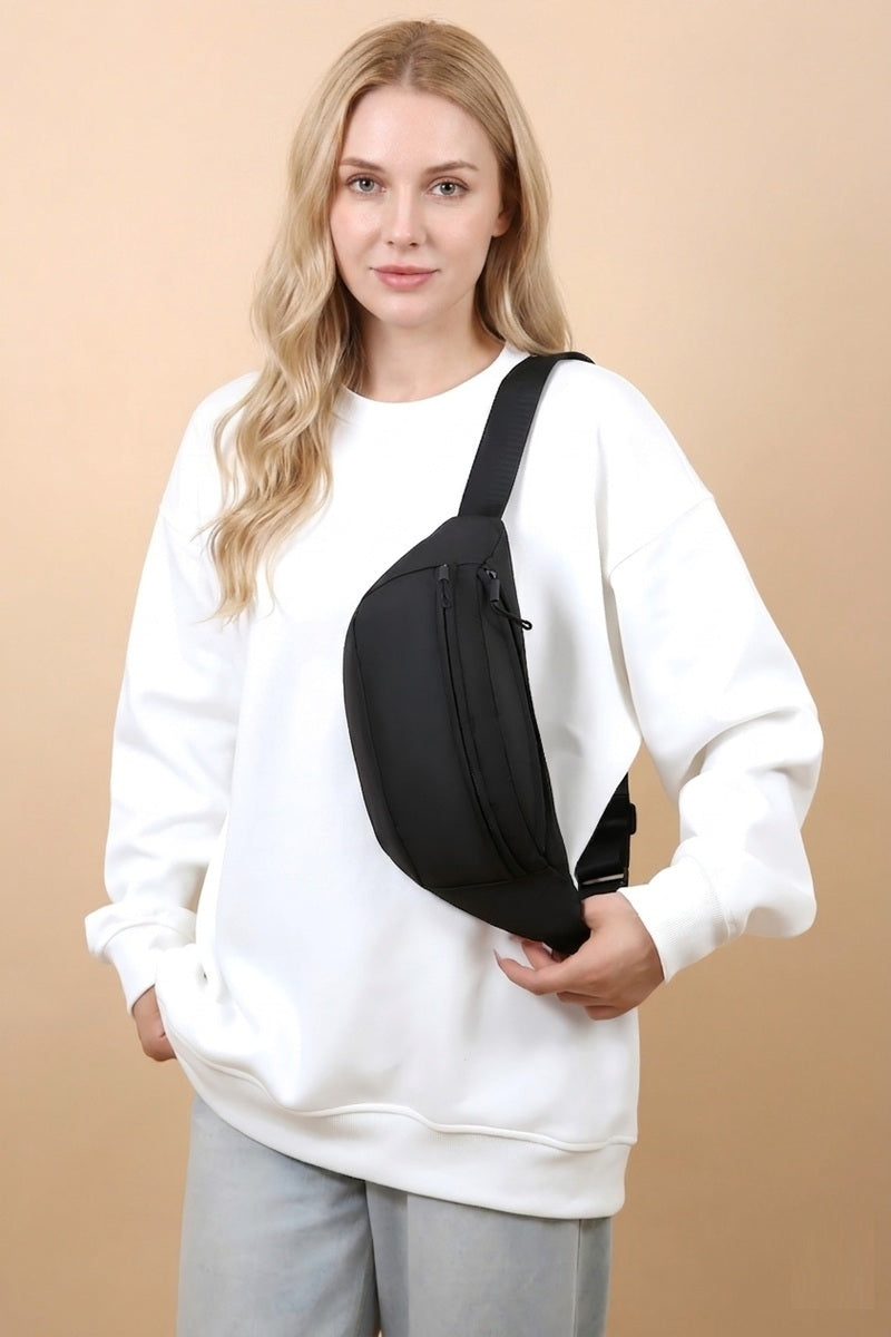 Zip & Go Double Zipper Crossbody Fanny Pack