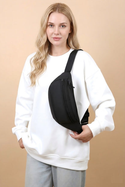 Zip & Go Double Zipper Crossbody Fanny Pack
