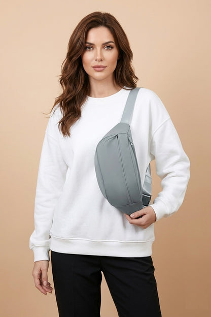 Zip & Go Double Zipper Crossbody Fanny Pack