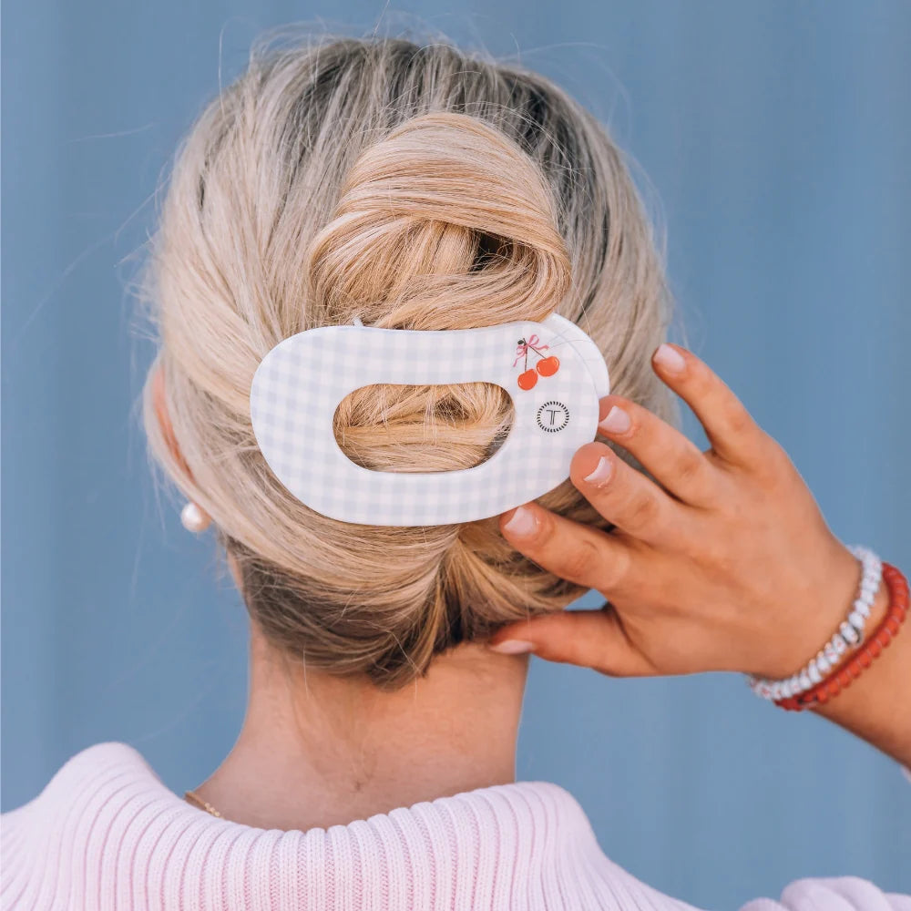 Large Flat Round Teleties Clip