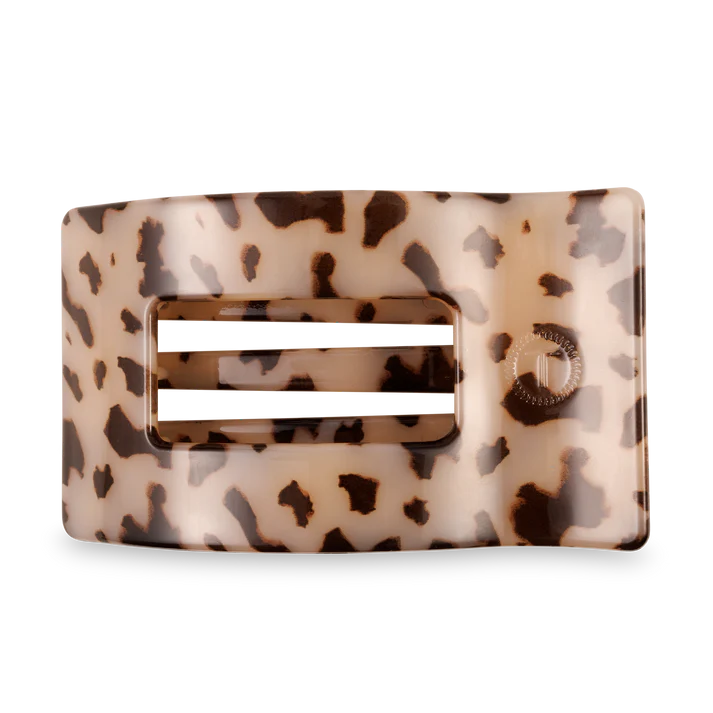 “TELETIES large flat rectangle clip for thick hair”

“No-snag hair clip with strong hold for long hair”

“Flat-back comfortable claw clip by TELETIES”


