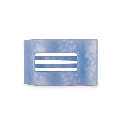 TELETIES Medium Flat Rectangle Hair Clip – No-Snag Hold for All-Day Comfort