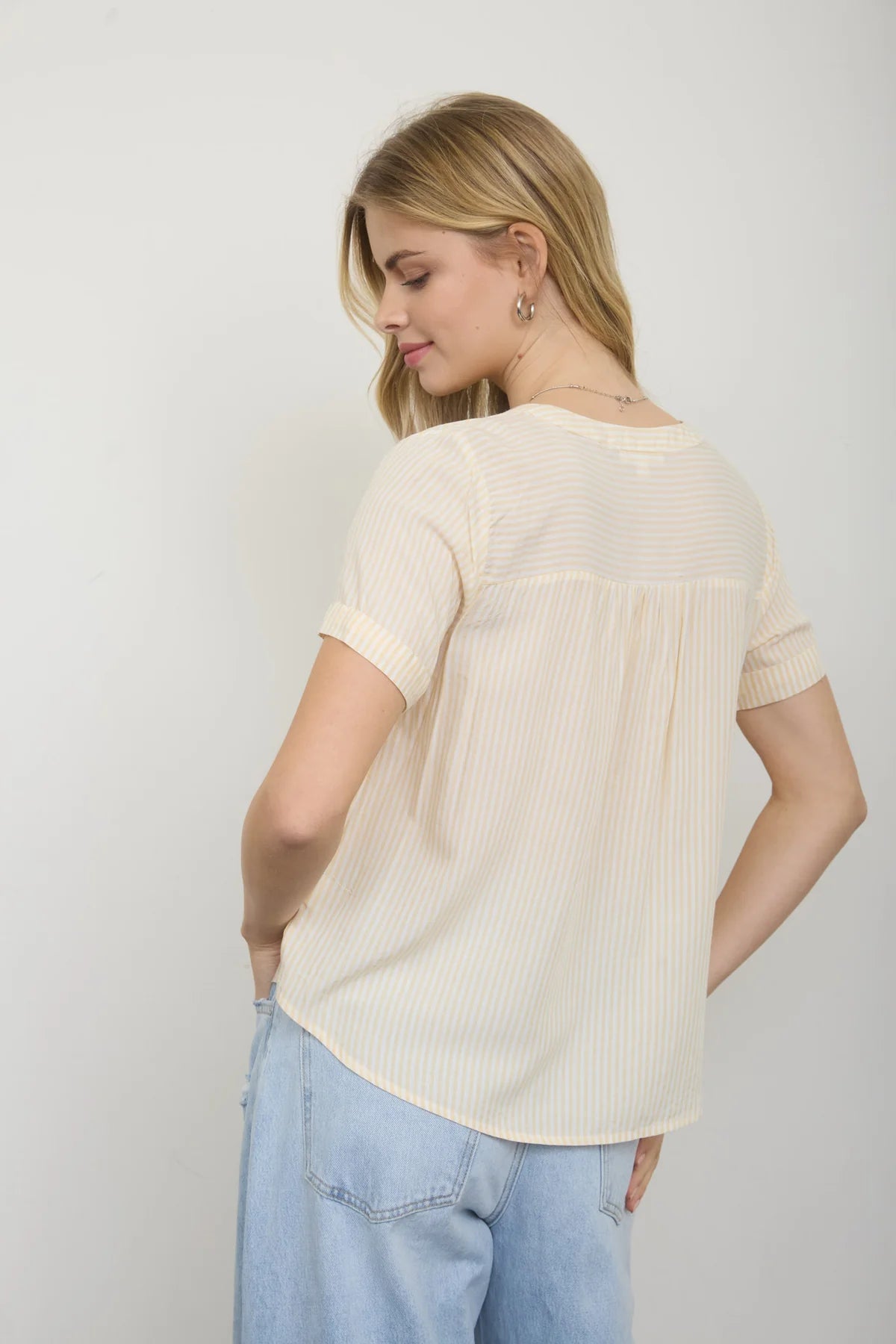 Sunbeam Stripe Button Down Top