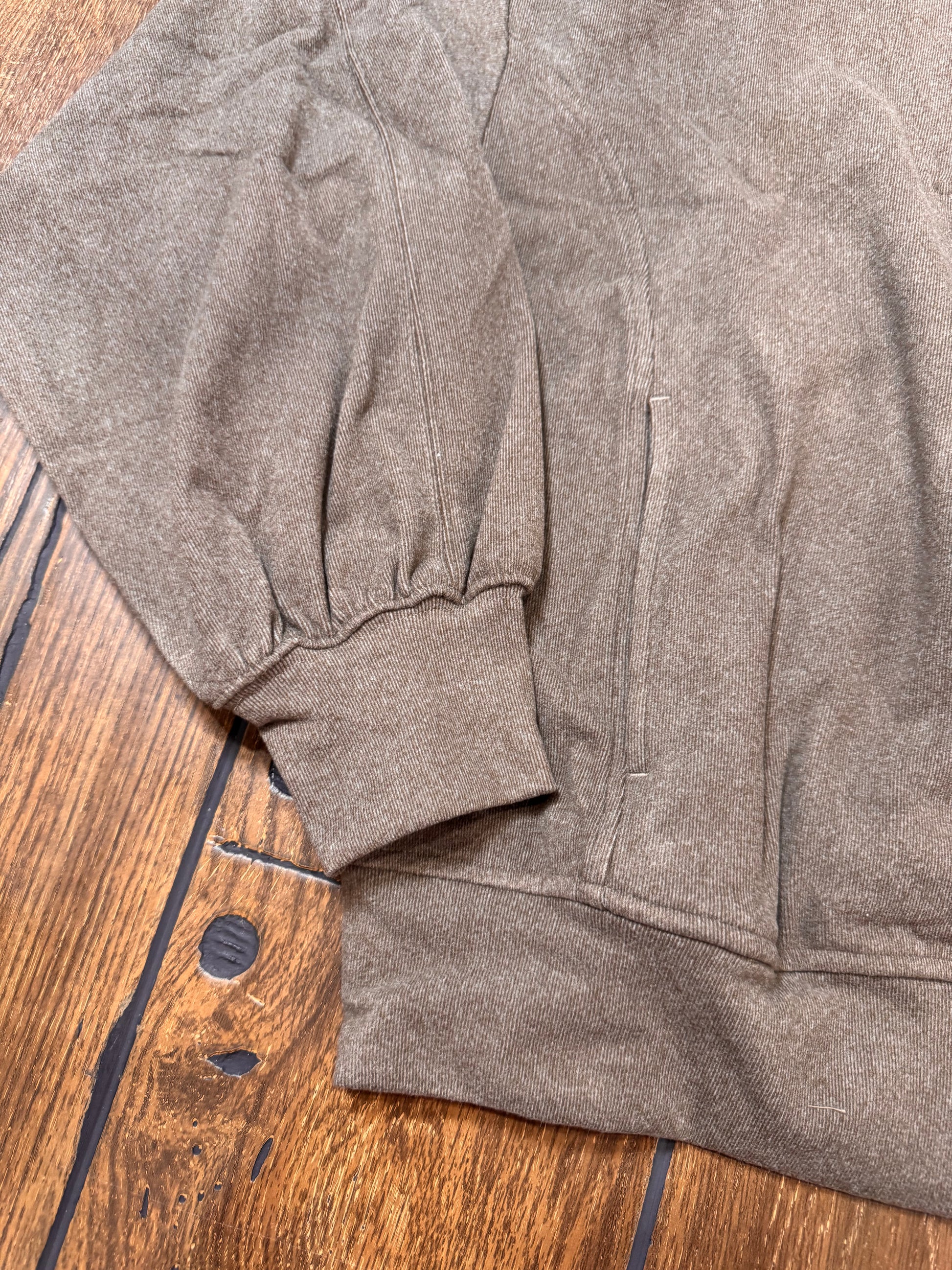 Rae Mode ribbed knit button‑down top styled with denim skirt