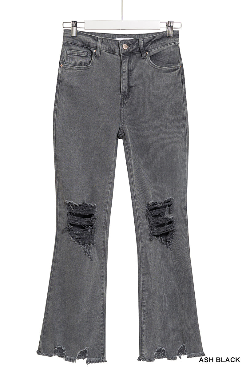 Zenana Mid-Rise Jeans w/ Holes