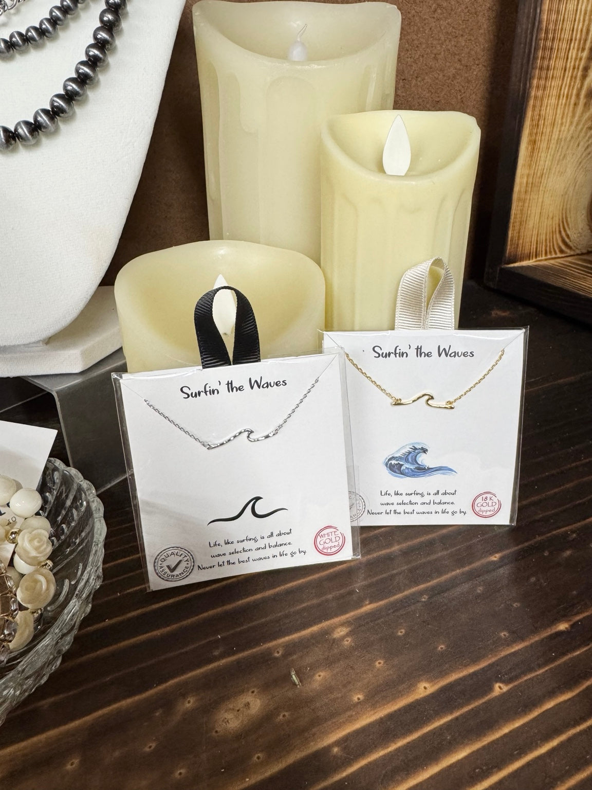 Surfin’ the Waves Necklace | Gold or Silver Dainty Wave Pendant Necklace