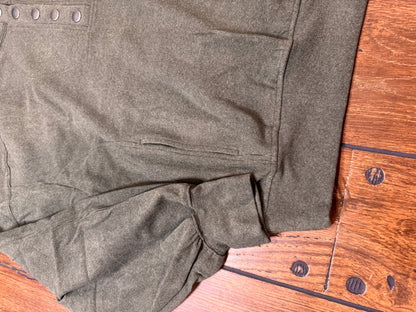 Rae Mode ribbed knit button‑down top styled with denim skirt