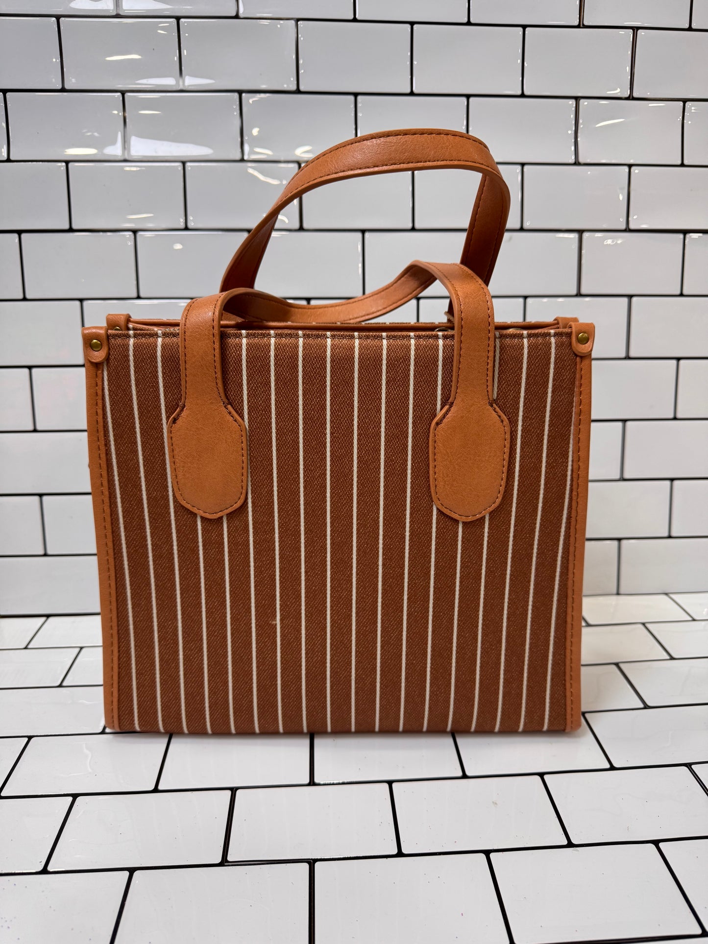 Lee Striped Canvas Tote Bag