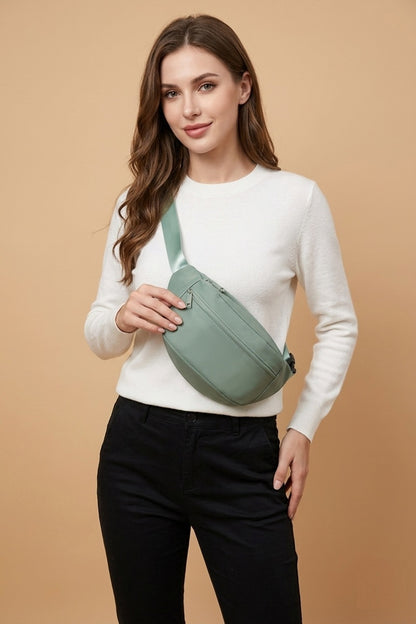 Zip & Go Double Zipper Crossbody Fanny Pack