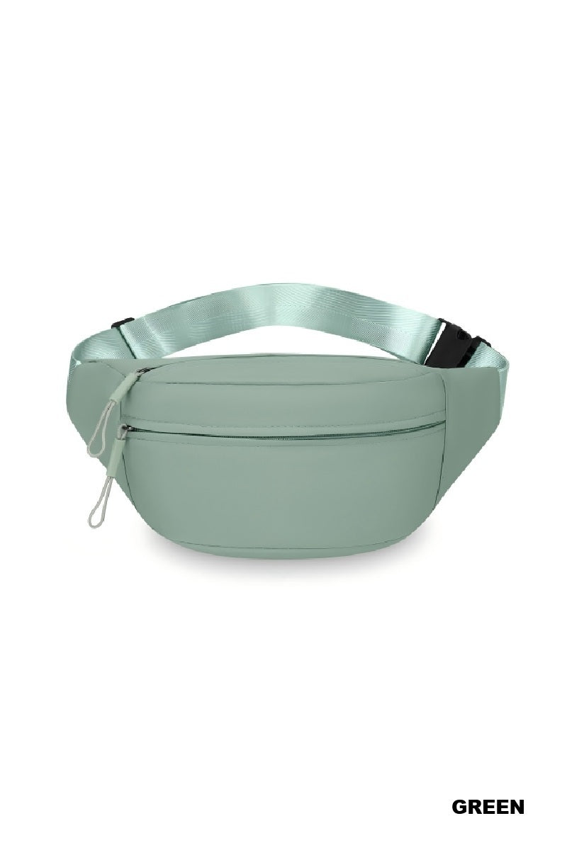 Zip & Go Double Zipper Crossbody Fanny Pack