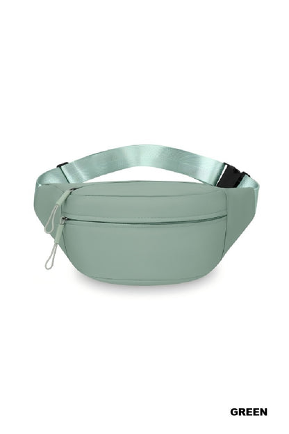 Zip & Go Double Zipper Crossbody Fanny Pack