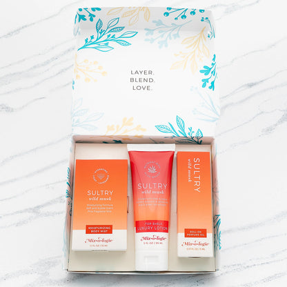 Mixologie Women’s Gift Set Trio | Perfume Oil, Body Mist & Luxury Lotion Set