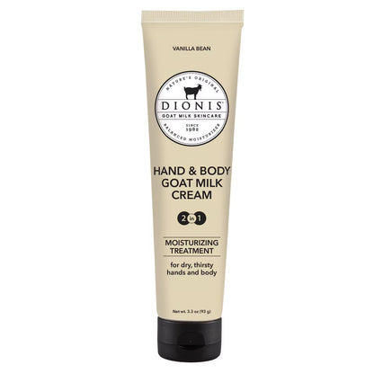 Dionis Goat Milk Hand & Body Cream Vanilla Bean, 3.3 oz.