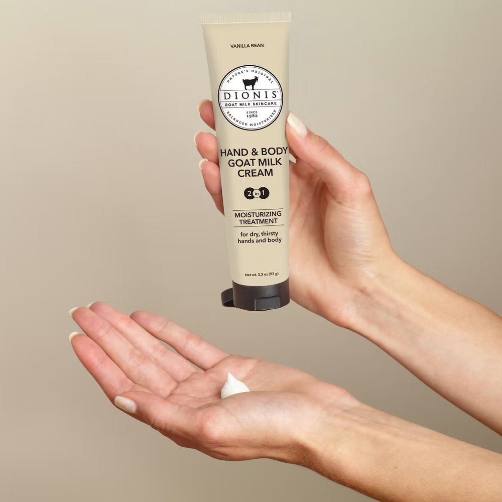 Dionis Goat Milk Hand & Body Cream Vanilla Bean, 3.3 oz.