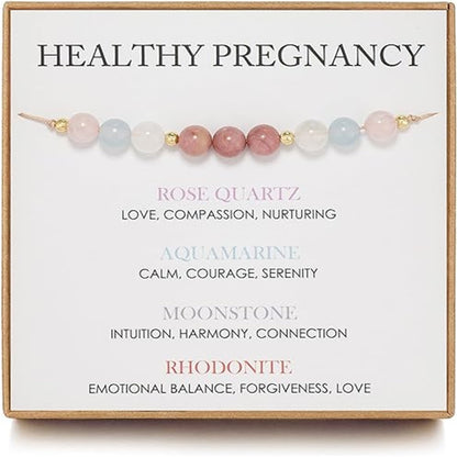 Healing Natural Stone Crystal Bracelet – Adjustable Beaded Energy Bracelet for Women