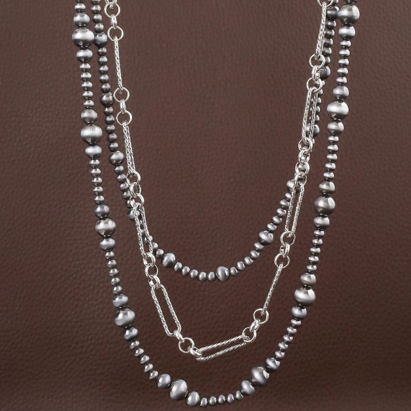 Desert Bloom Layered Bead Necklace – Vintage Inspired Statement Jewelry