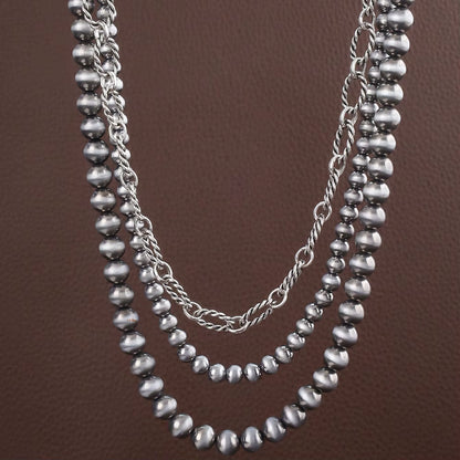 Desert Bloom Layered Bead Necklace – Vintage Inspired Statement Jewelry