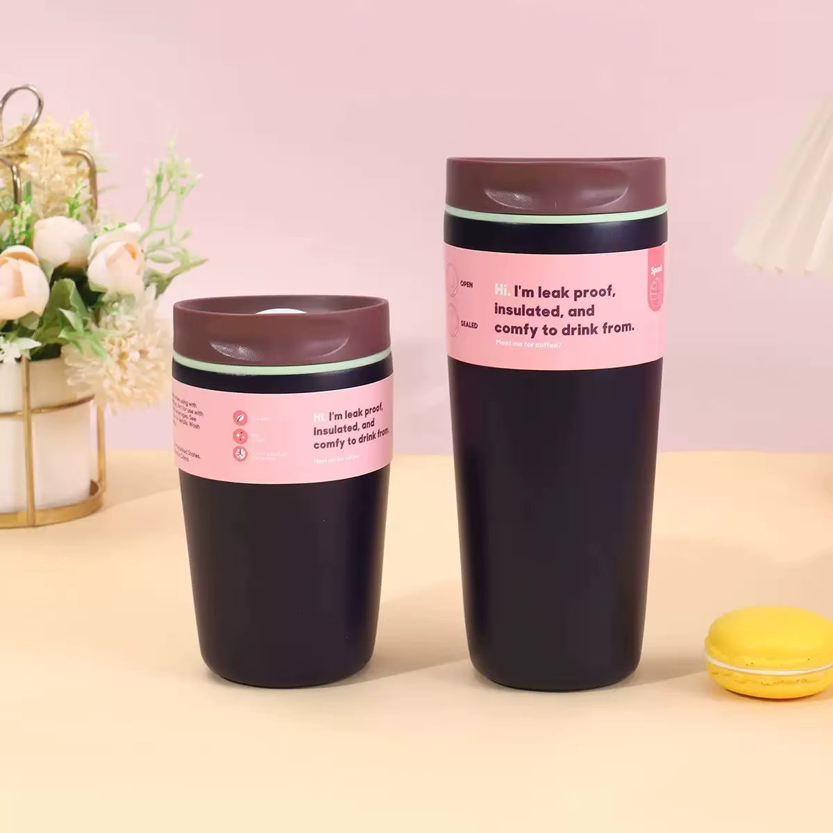 Leakproof Insulated Travel Cup | 12 oz & 20 oz Coffee Tumbler
