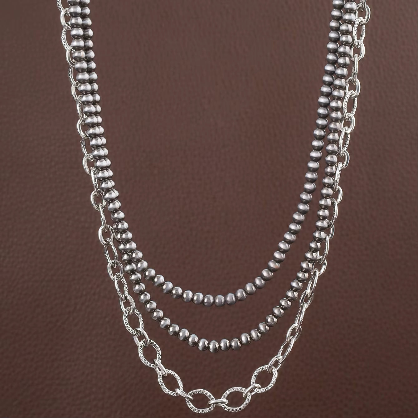 Desert Bloom Layered Bead Necklace – Vintage Inspired Statement Jewelry