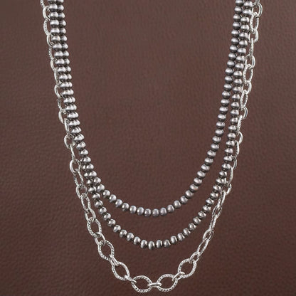 Desert Bloom Layered Bead Necklace – Vintage Inspired Statement Jewelry