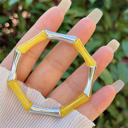 Coastal Pop Tube Bangle Bracelet – Colorful Stretch Stackable Bracelet
