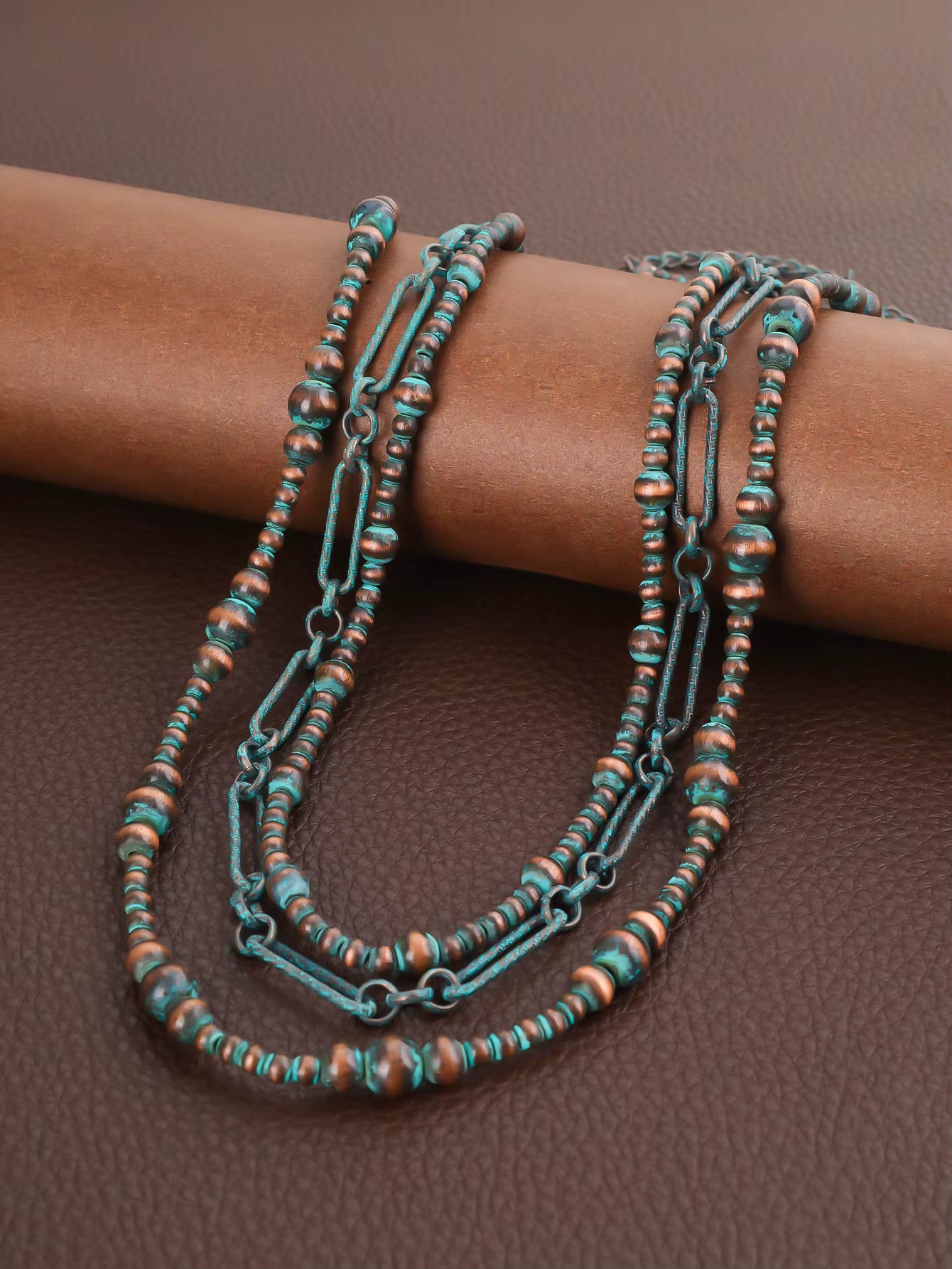 Desert Bloom Layered Bead Necklace – Vintage Inspired Statement Jewelry