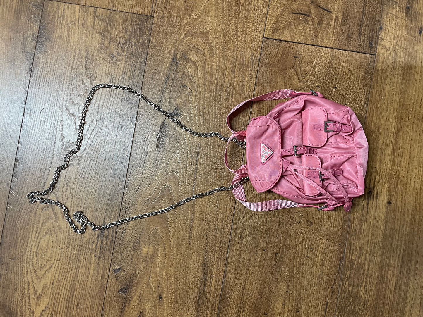 Prada Small Pink Backpack Purse