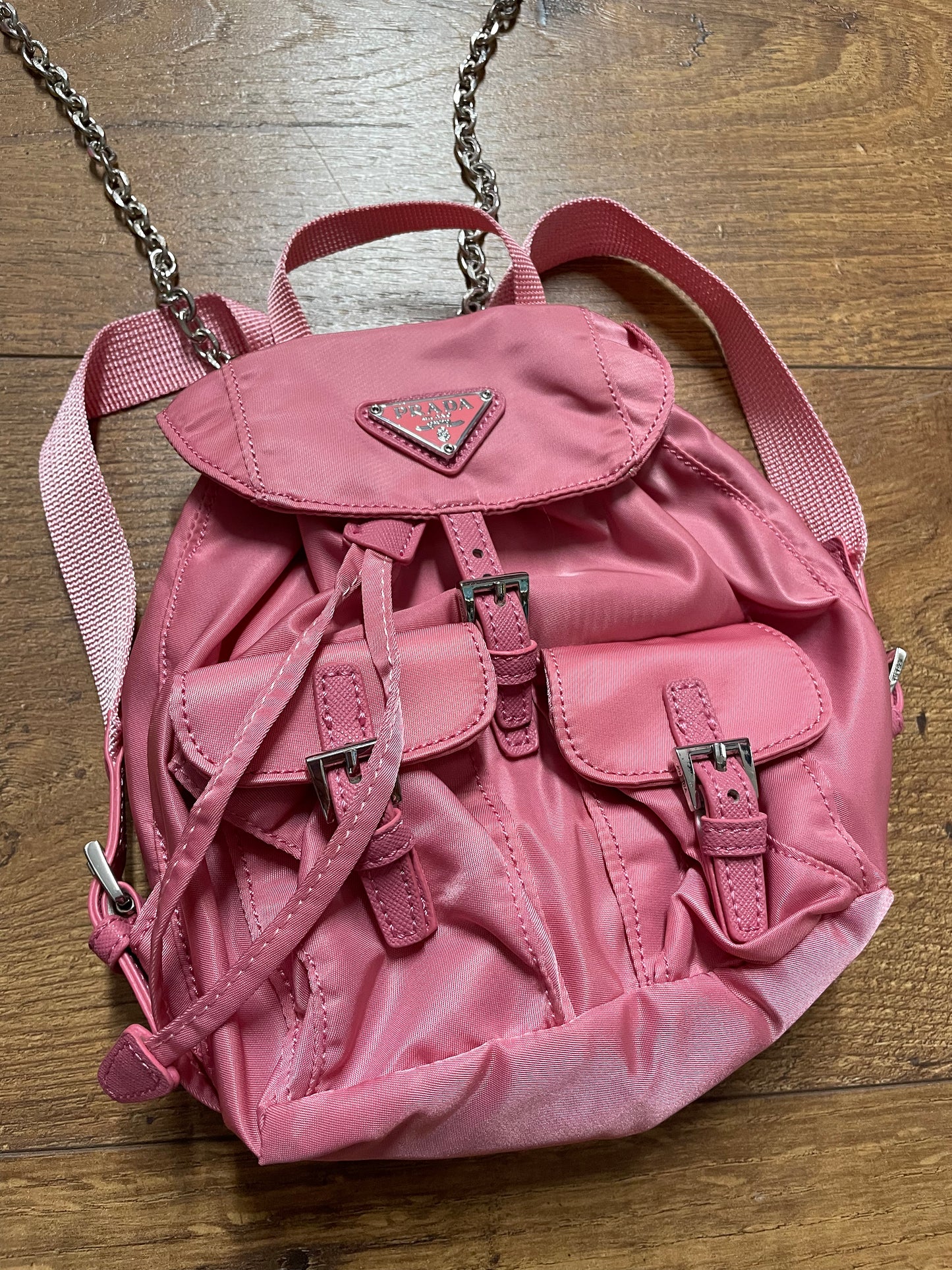 Prada Small Pink Backpack Purse