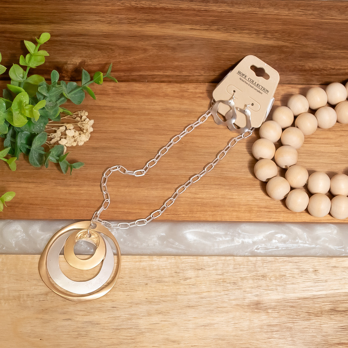 Celestial Layers Necklace & Earring Set