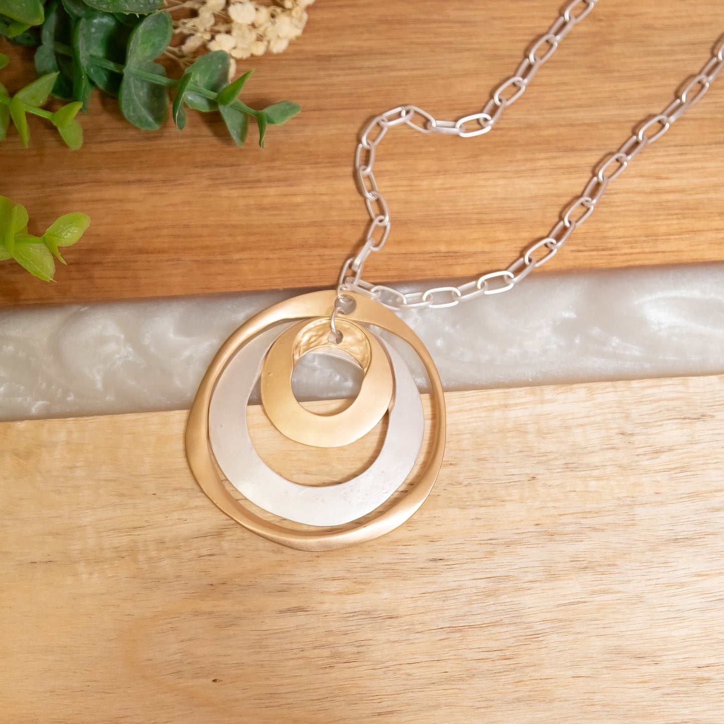 Celestial Layers Necklace & Earring Set