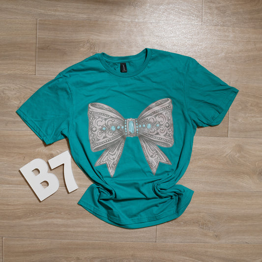Concho Bow Graphic Tee – Western Cowgirl Style Shirt