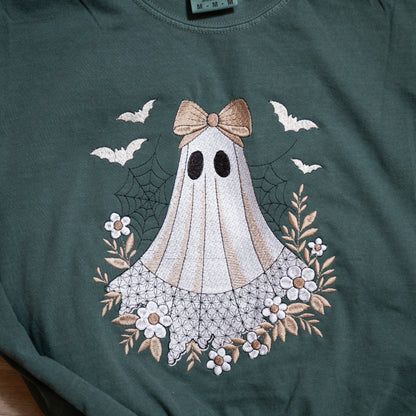 Lacey the Ghost Embroidered Comfort Colors T-Shirt