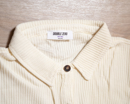 Oversized Mineral Washed Waffle Button-Up Shacket – Soft & Relaxed Women’s Layering Jacket
