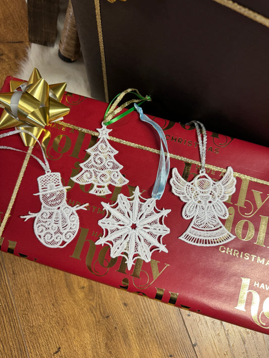 Freestanding Lace Ornaments — Multi-Use Holiday Magic