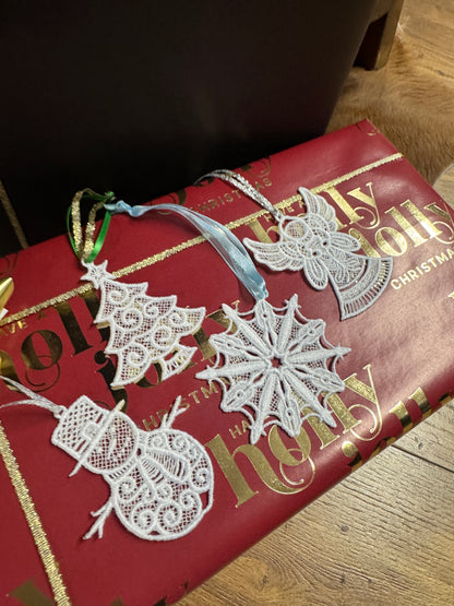 Freestanding Lace Ornaments — Multi-Use Holiday Magic