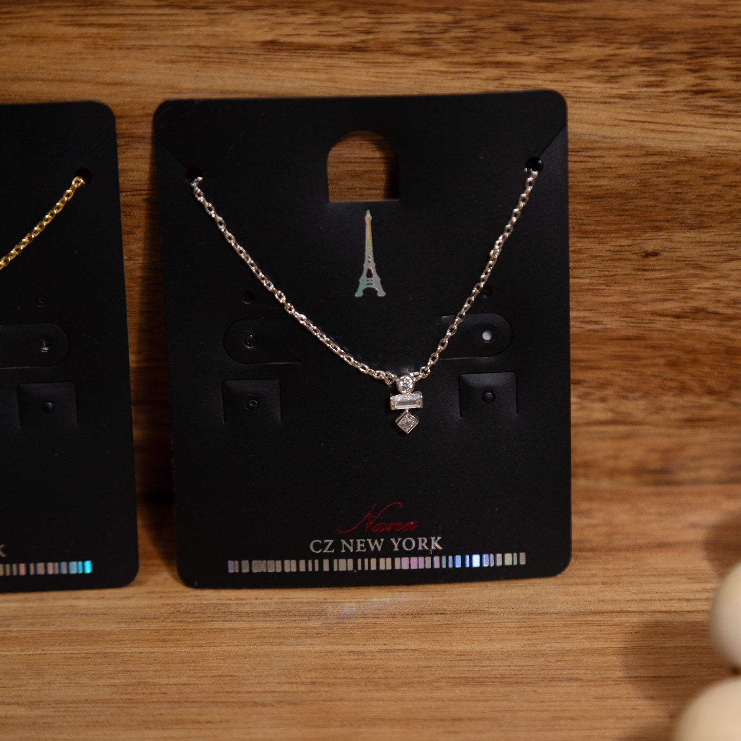 Twilight Stacks CZ Pendant Necklace – Gold & Silver