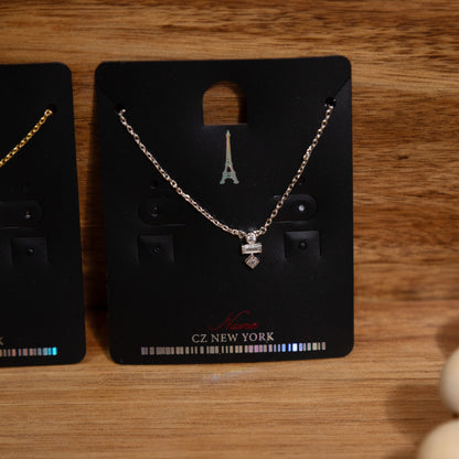 Twilight Stacks CZ Pendant Necklace – Gold & Silver