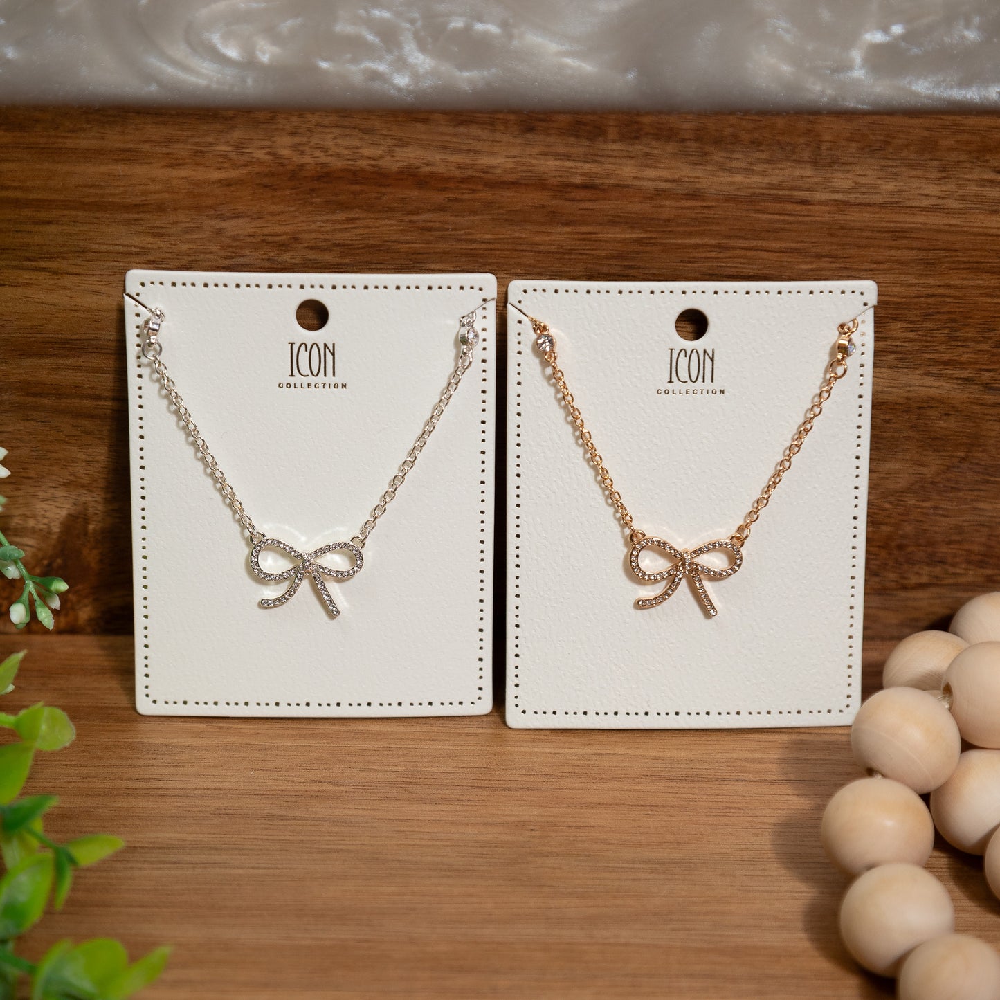Dainty Bow Pendant Necklace – Silver or Gold