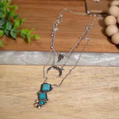 Southwest Charm Layered Turquoise Necklace