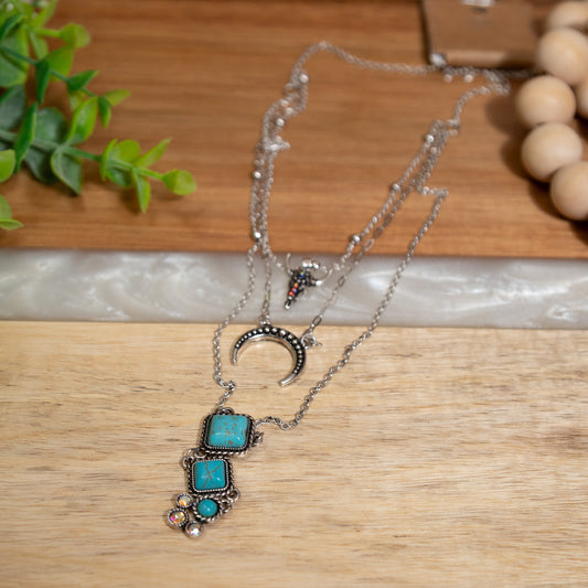 Southwest Charm Layered Turquoise Necklace