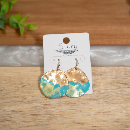 Golden Tide Drop Earrings 🌊✨